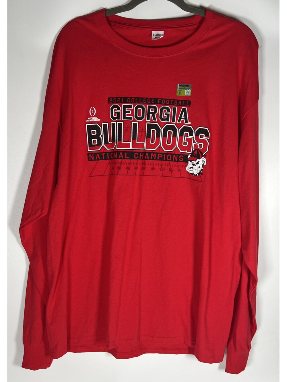 NWT-Georgia Bulldogs Football 2021 National Chams Long Sleeve T-Shirt- Men's XL